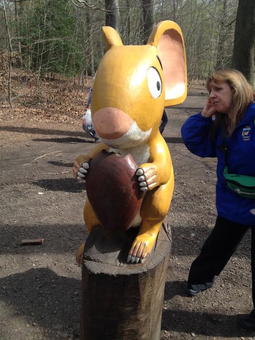 A mouse took a stroll through the deep, dark wood.