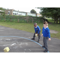 We have been doing maths outside.
