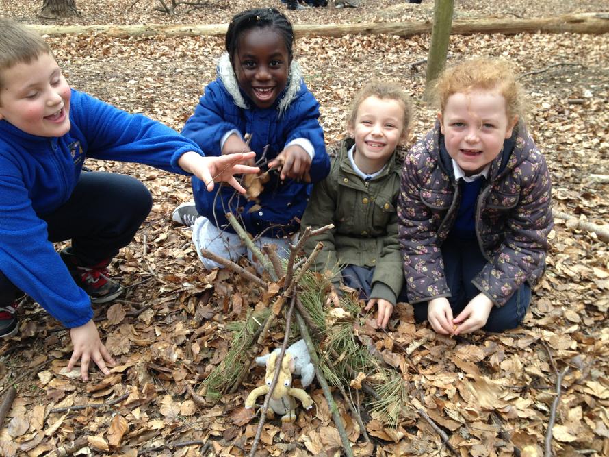 "We made a house for the mouse!"