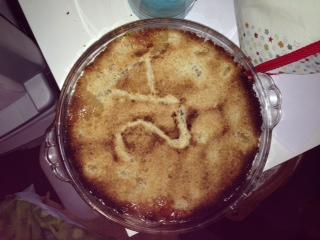 Class 2A made real Gruffalo Crumble!