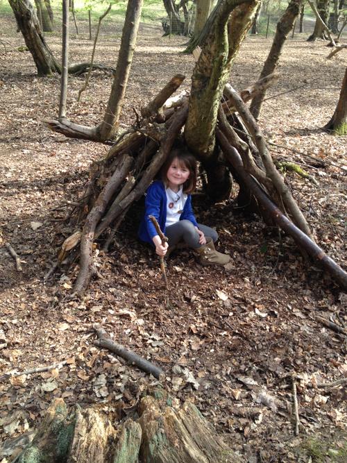 Natalie was hiding in her den.