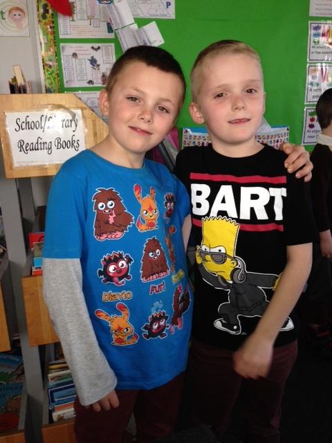 Bart and a Moshi Monster! 