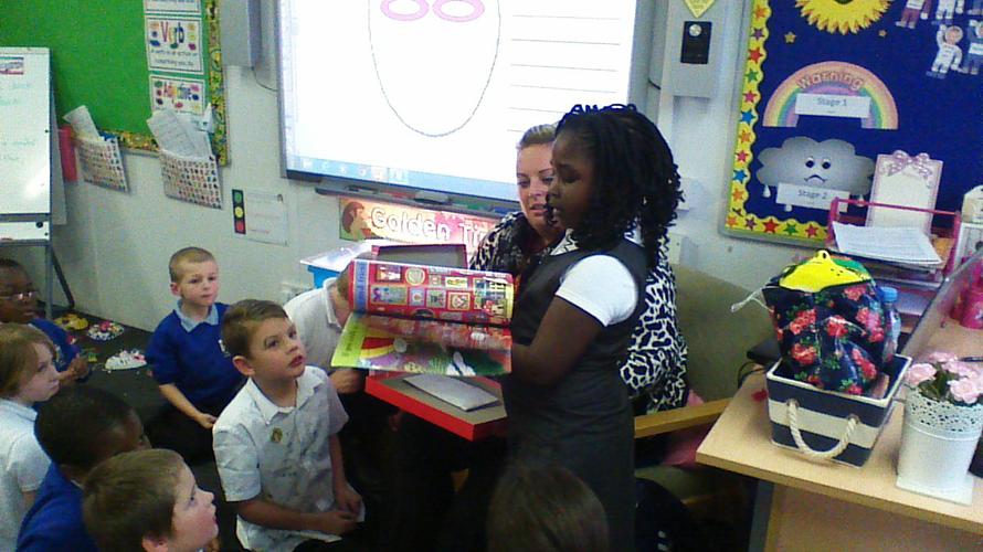 Rachel shared a occupations book.