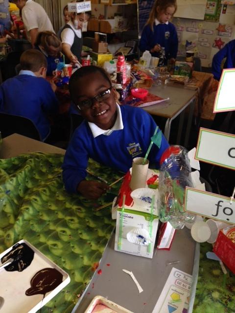 Emmanuel loved making his boat!