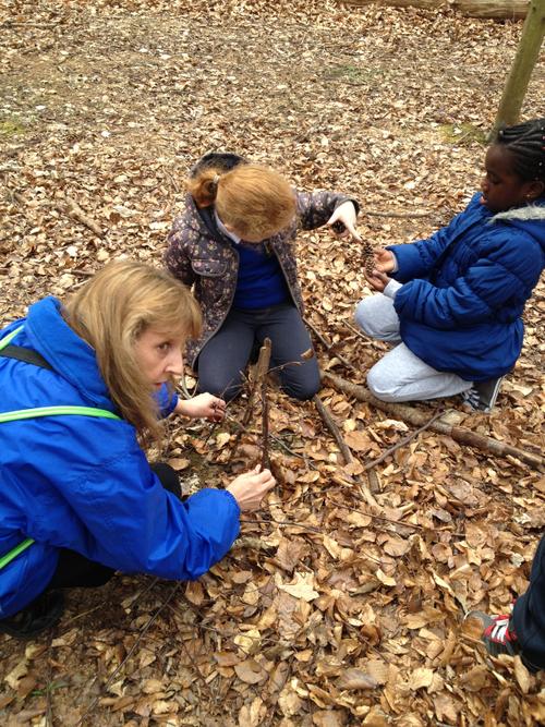 Our teams made a log-pile house!