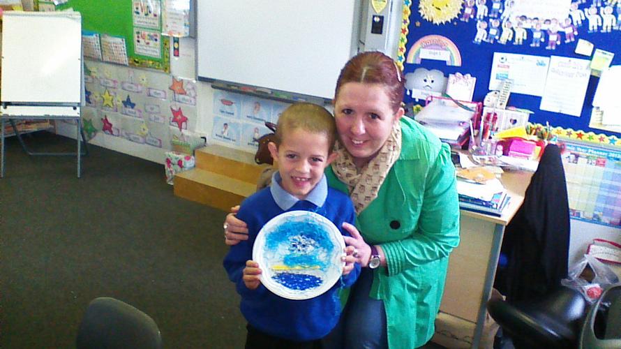 Ethan and his mummy.