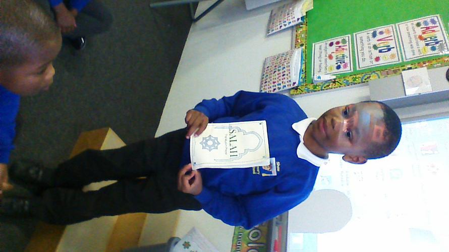 Nabeel shared his prayer book.