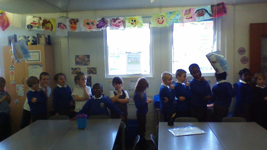 Lining up like role models. 